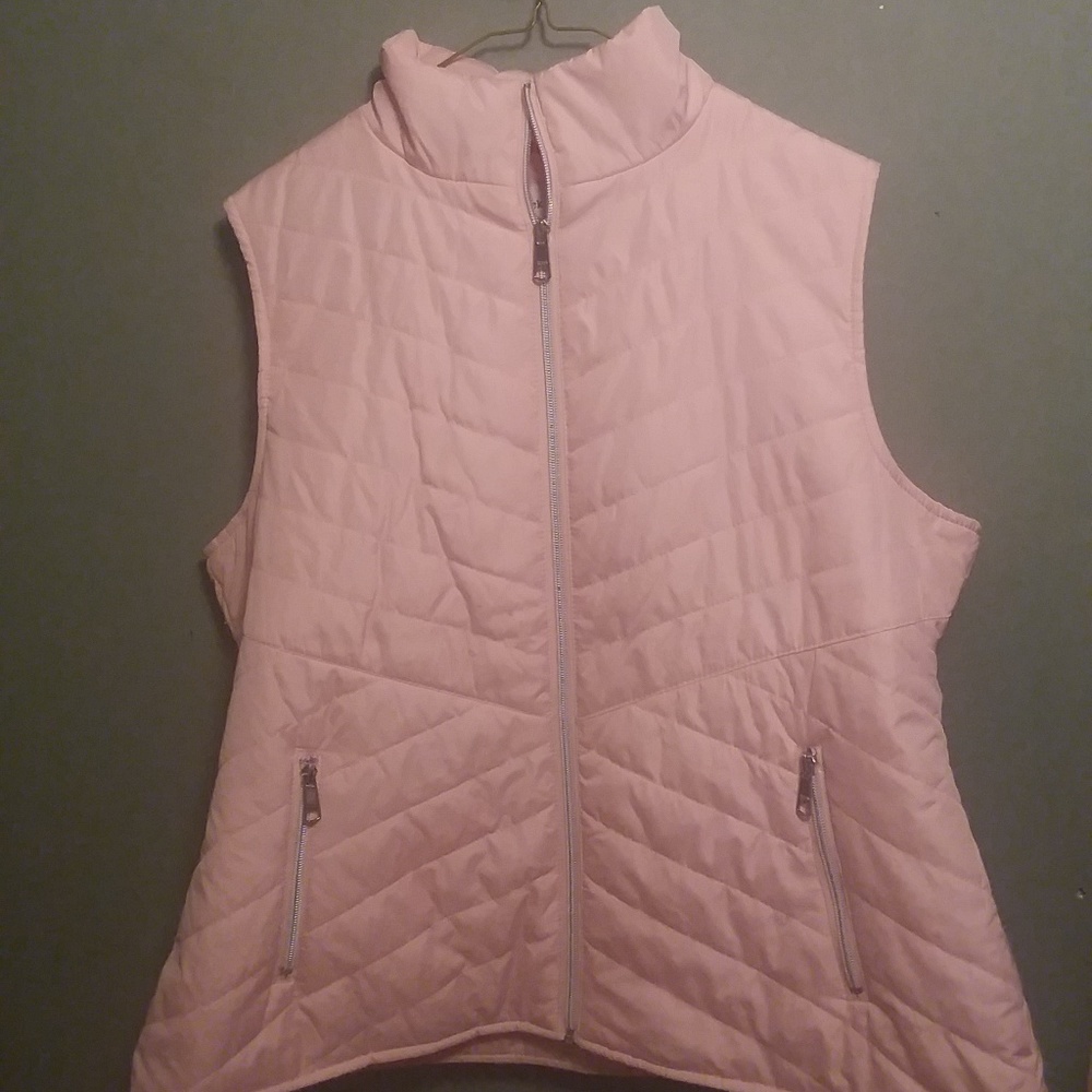 Black Rivet Pink Women's Vest Zippered Pockets, XL